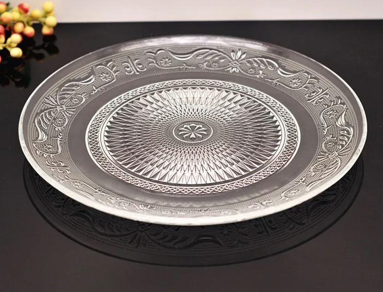 Блюдо сервірувальне Fiora Lazio кругле 33x2 см прозоре