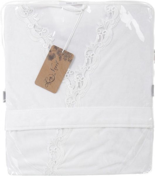 Халат домашний La Nuit Home Dantel р. XS айвори ET-416 