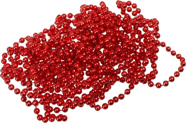 Бусы для елки 6 цветов 5 мм 6 м в ассортименте