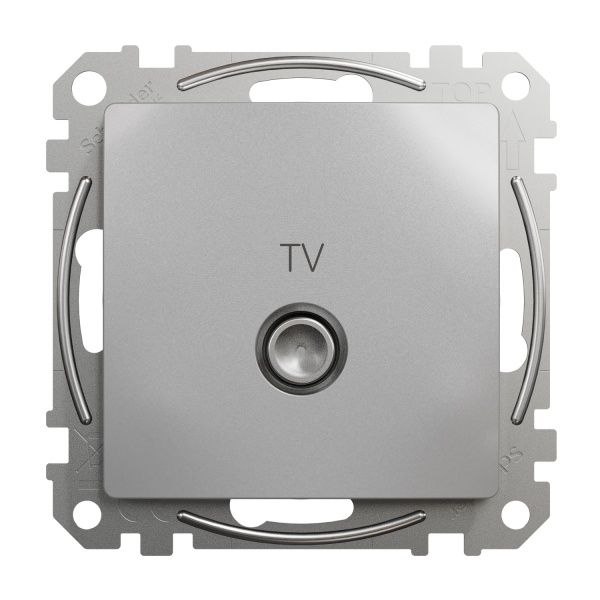 Розетка TV оконечная Schneider Electric Sedna Design без шторок без крышки алюминий SDD113471