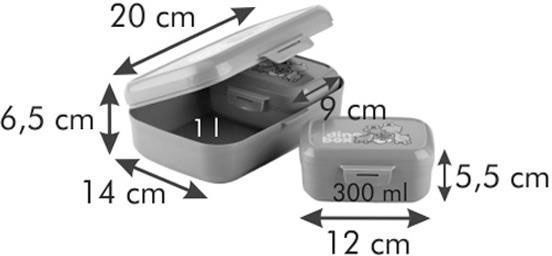 Контейнер DINO 3 шт. 668330,23 фіолетовий Tescoma