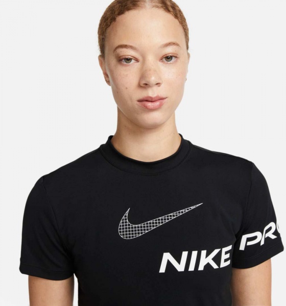 Футболка Nike W NP DF GRX SS CROP TOP DX0078-010 р.XS черный