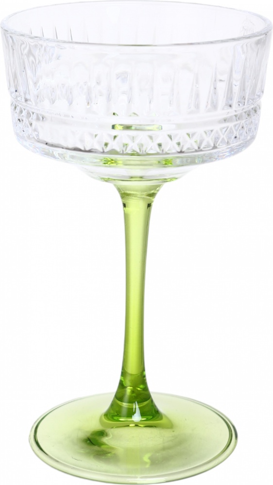 Бокал для шампанского Funny Plump цветная ножка зеленая стекло 290 мл 1 шт.