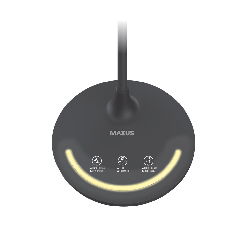 Настільна лампа Maxus 12 Вт чорний 1-MDL-12W-BSmile