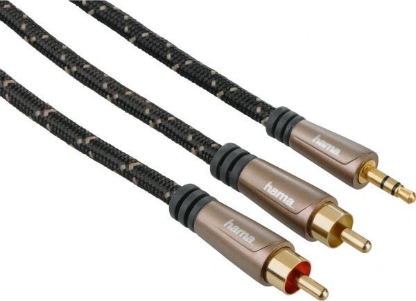 Кабель Hama 3.5 jack – 2RCA 1.5 м коричневий (00122305) 