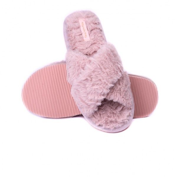 Тапки домашние Twins HS меховые перекрест р. 40 розовый 