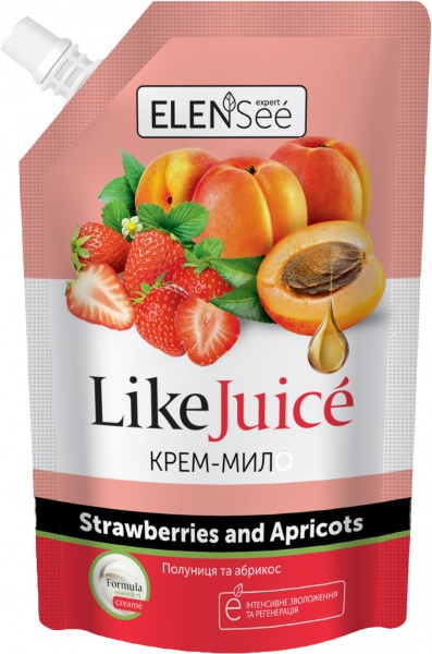 Крем-мило LIKE JUICE Полуниця та Абрикос 450 мл