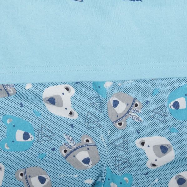 Піжама дитяча Фламінго Ведмедик р.128 бірюзовий 329-310-3 