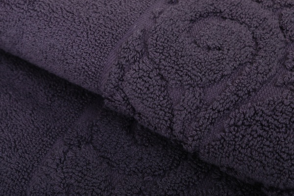 Набір рушників махрових Квіткова вуаль 2 шт графітовий BILTEX 