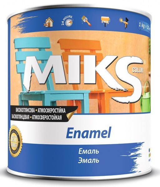 Эмаль MIKS Color алкидная сиреневый глянец 2,8кг