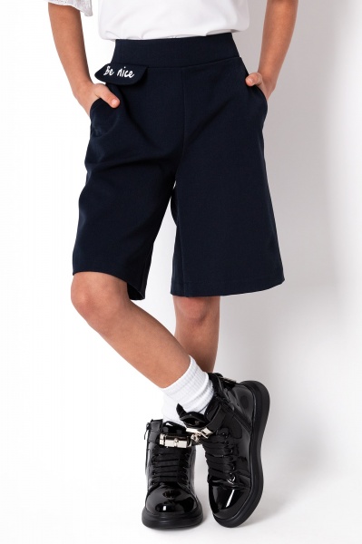 Бермуды для девочек Mevis 4162 р.134 синий 