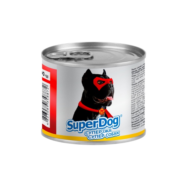 Паштет консервированный для всех пород SuperDog с курицей 200 г
