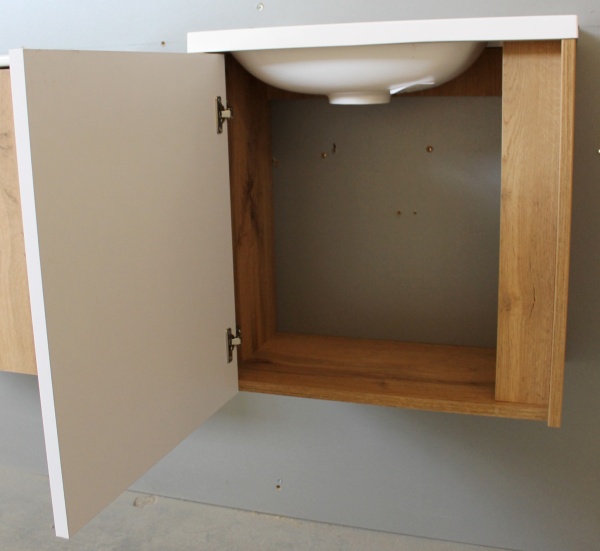 Тумба підвісна ЮВЕНТА Susie - 50 Дуб Вотан з умивальником 