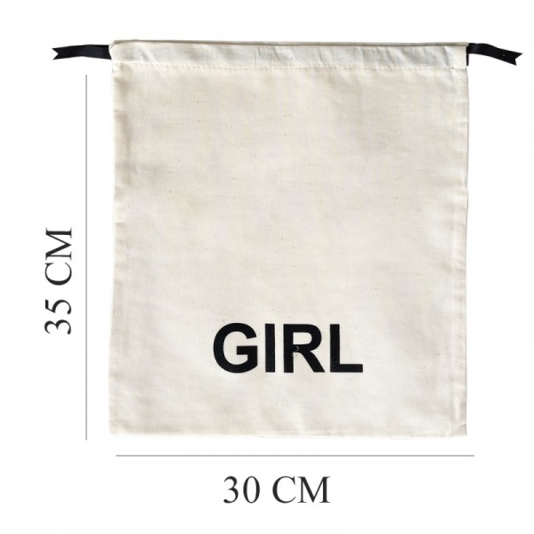 Органайзер текстильний Organize M-girl Girl бавовняний для речей світлий 350x300 мм