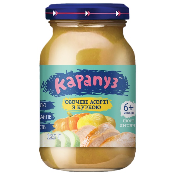 Пюре Карапуз овочеве з куркою 