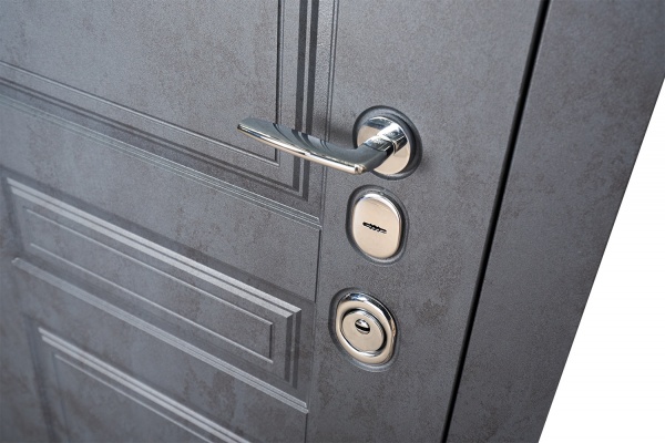 Двері вхідні Abwehr MG3 335 096П (БТ + Б) моноблок Kale білий / бетон антрацит 2050x960 мм праві