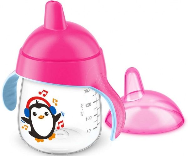 Поильник-непроливайка Philips Avent с носиком розовый 260мл 12 мес+ SCF753/07