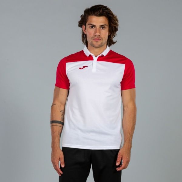 Поло Joma POLO SHIRT HOBBY II WHITE-RED S/S 101371.206 3XS білий