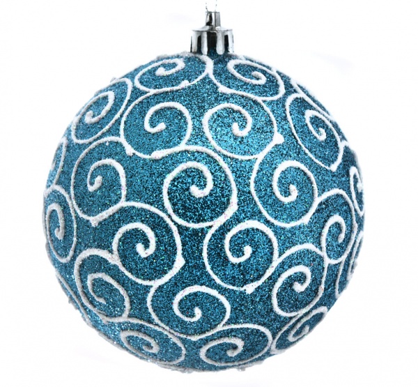 Шар новогодний Краски 80мм 80 мм оранжевый 5479