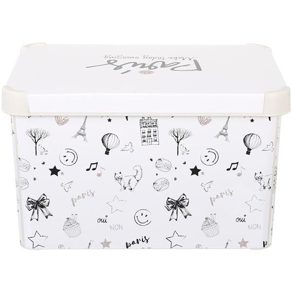 Ящик для зберігання Smiley World L кремовий 230x400x300 мм