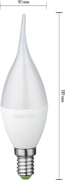 Лампа світлодіодна Jazzway PLED-SP 9 Вт CA37 матова E14 220-240 В 5000 К 2859549 