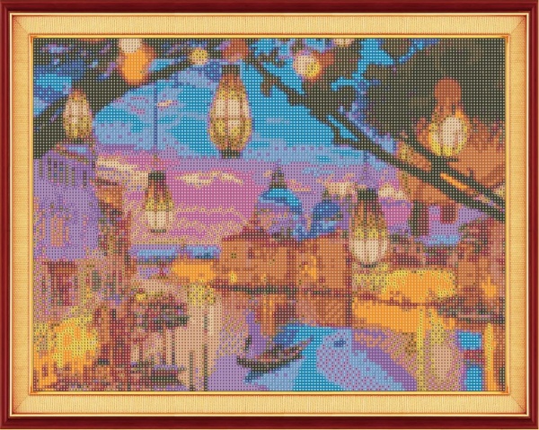 Картина стразами Вечірні вогні 40x50 см на підрамнику 954125 Santi 