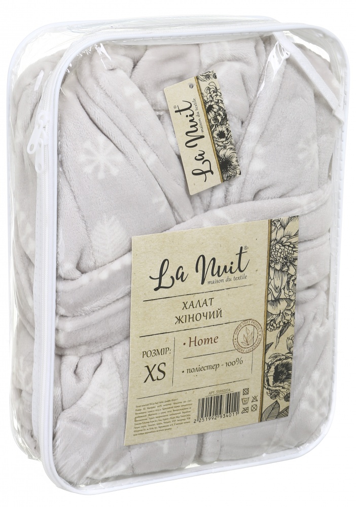 Халат женский La Nuit Home Форест р. XS розовый с рисунком forest-topstar