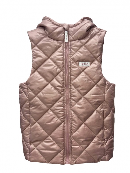 Жилет детский для девочек JOIKS р.128 пудровый JD-34 