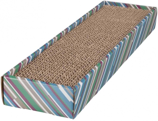 Когтеточка Trixie для котов с котятой мятой картон голубой 48x5x13 см (4327)