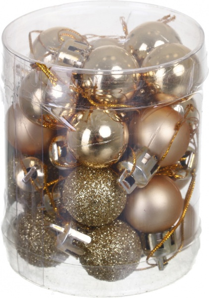 Набір ялинкових куль колір в асортименті d 20 мм 24 шт./уп.