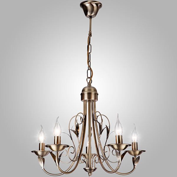 Люстра підвісна Strotskis Afina 5x60 Вт E14 антична бронза 60050/5 