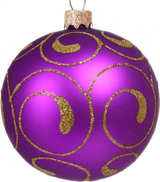 Шар новогодний орнамент d 80 мм в ассортименте .0182