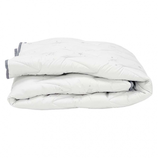 Одеяло шерстяное de Laine Merinos 200x220 см Luna белый с серым
