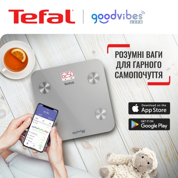 Весы настольные Tefal GOODVIBES LIFE BM9600S1