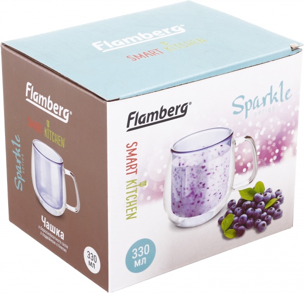 Чашка Sparkle Blue 330 мл Flamberg Smart Kitchen