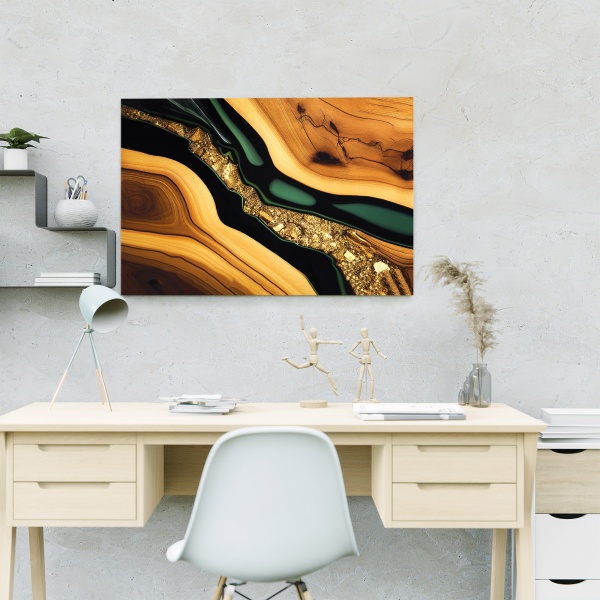 Картина на холсте Золотые камни 80x110 см WS Holst 21022145 