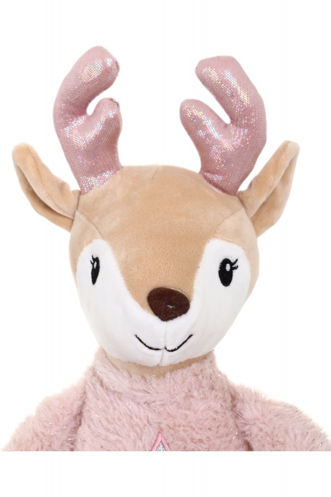 М'яка іграшка Luna Kids Різдв'яна Олень 25 см рожевий DT210699