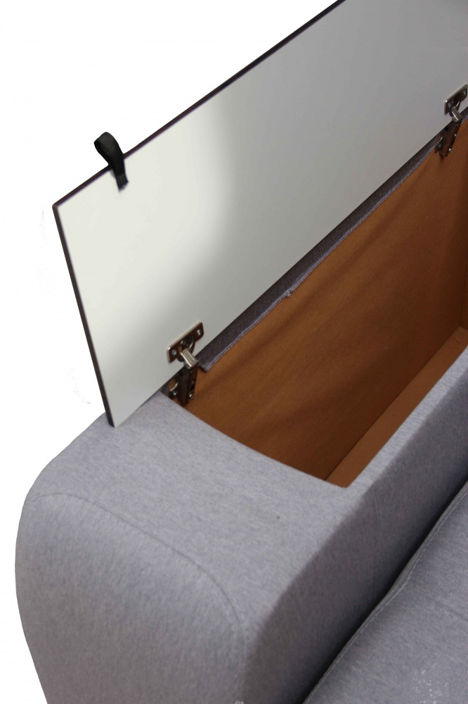 Диван прямой Берегиня Батлер правый серый графит 2430x1100x910 мм