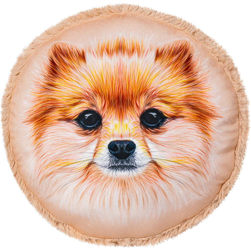 Подушка декоративна Cобака Шпіц 35x35 см бежевий Stip