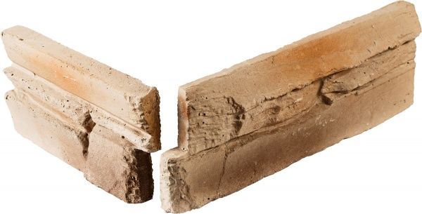 Плитка бетонная уголок Саватекс Декор Крымская скала бежевая 1 пог.м 