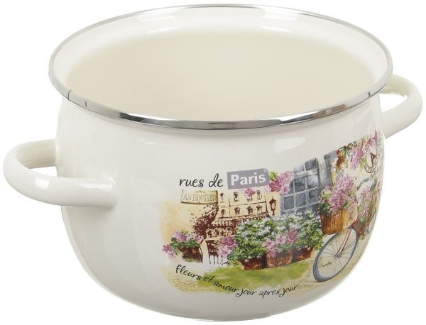 Кастрюля с крышкой Улочки Парижа 3,5 л Idilia