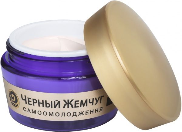 Крем нічний Черный жемчуг Рідкий Колаген розгладжує зморшки 45 мл