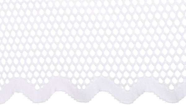 Ткань тюлевая крупная сетка 295 см белый 