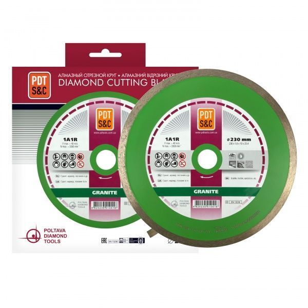 Диск алмазний відрізний PDT 1A1R-230 Granite 230x1,6x25,4 граніт 820602CGR