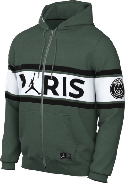 Джемпер Nike M J PSG FLEECE FZ DB6481-333 р. M зелений