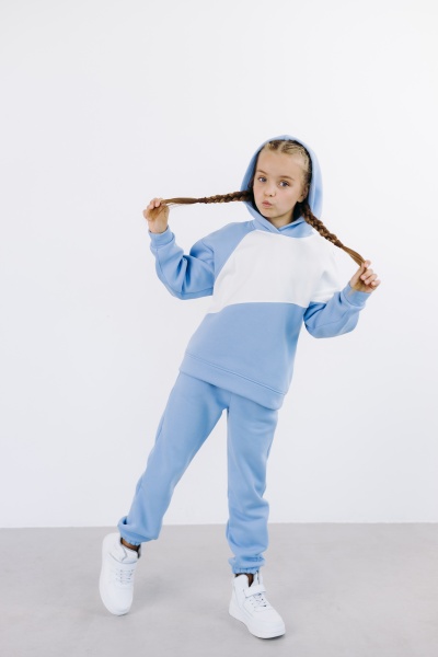 Спортивный костюм Obzor р.140 голубой 872 