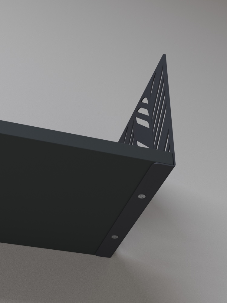 Полиця навісна Metkas Home Листя 170x800x220 мм антрацит (LPN01733 08022 11)