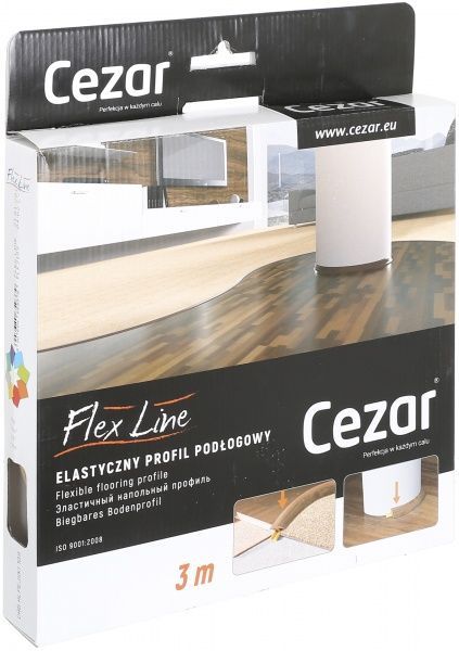 Профиль Flex Line 189 Cezar гладкий скрытый крепеж 40x3000 мм дуб альпийский 