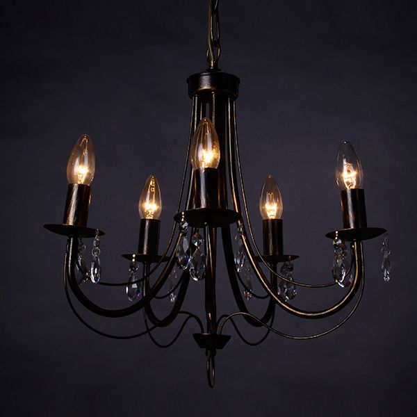 Люстра подвесная Vitaluce V1253/5 5xE14 коричневый 