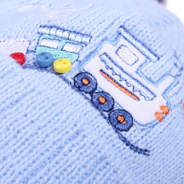 Шапочка дитяча для хлопчика Kraft р.42-44 світло-блакитний 2052 